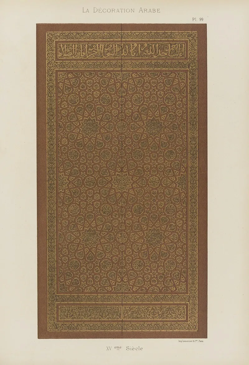 La Decoration Arabe Pl 86 Wall Art by Marpon et Flammarion - High-Resolution Digital Print
