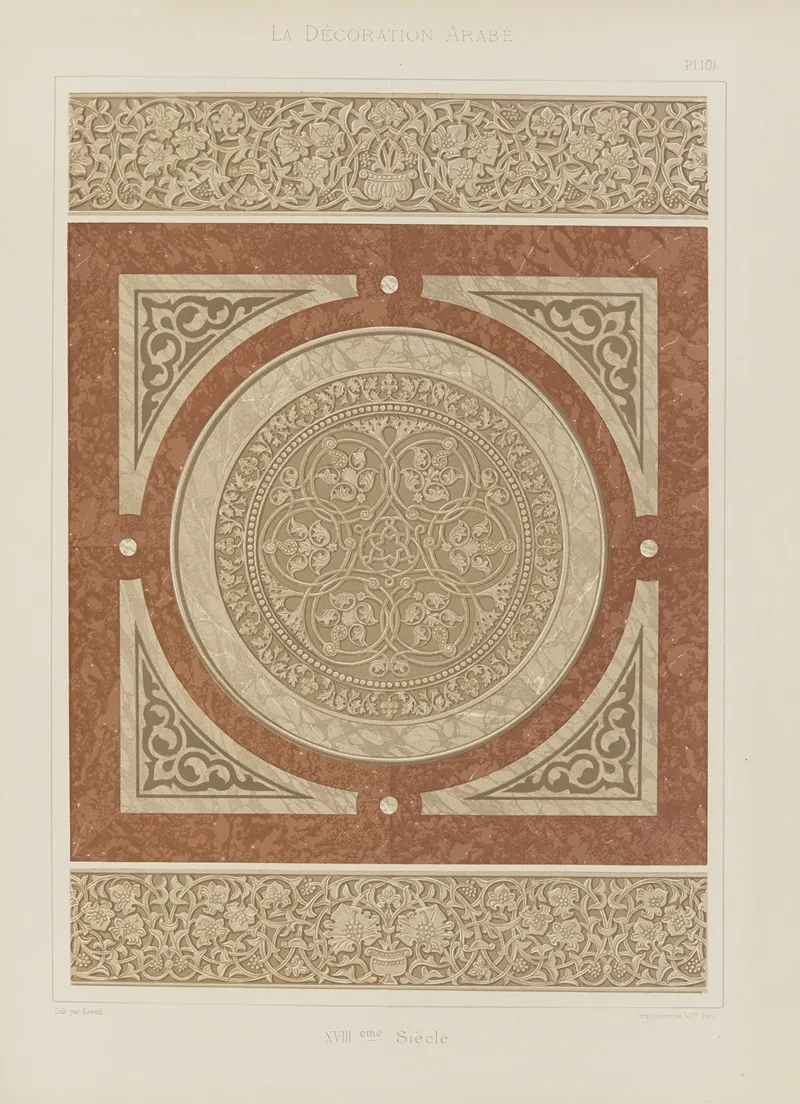 La Decoration Arabe Pl 88 Wall Art by Marpon et Flammarion - High-Resolution Digital Print