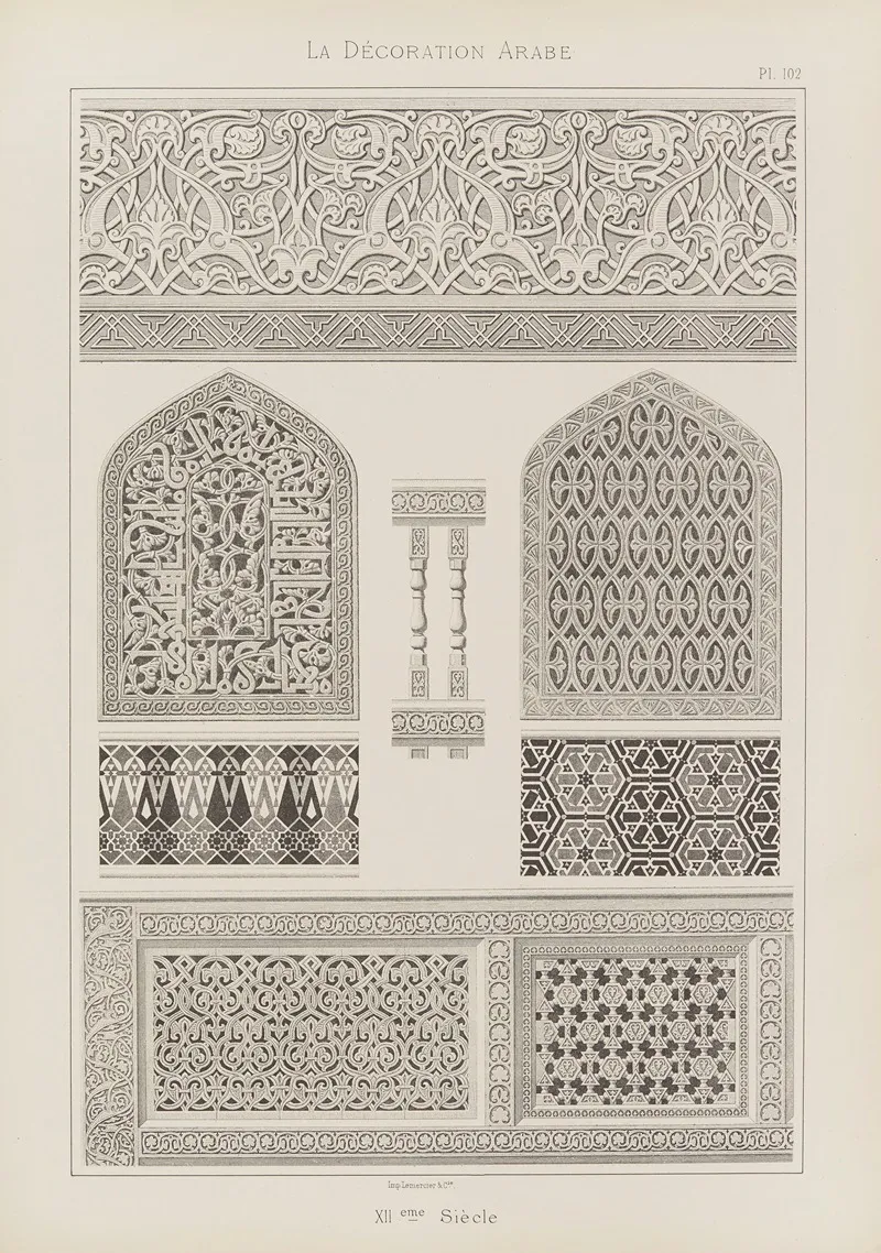 La Decoration Arabe Pl 89 Wall Art by Marpon et Flammarion - High-Resolution Digital Print
