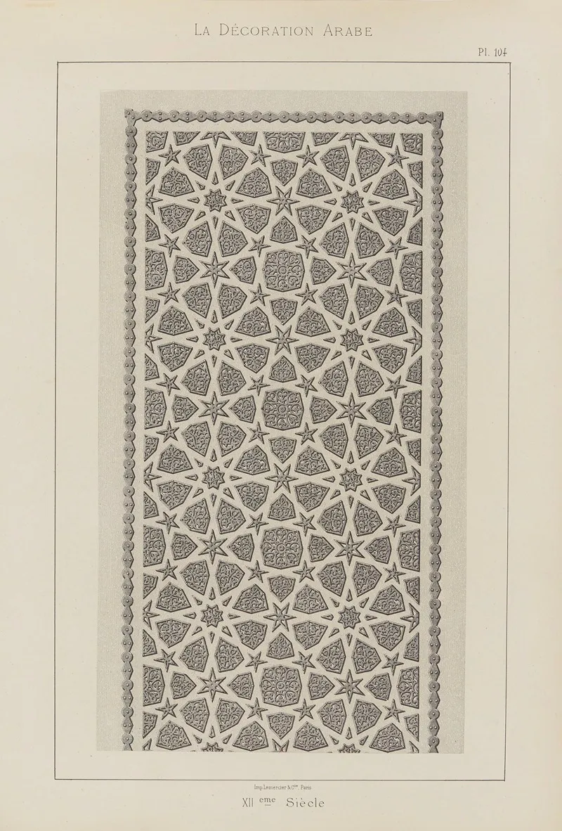 La Decoration Arabe Pl 91 Wall Art by Marpon et Flammarion - High-Resolution Digital Print