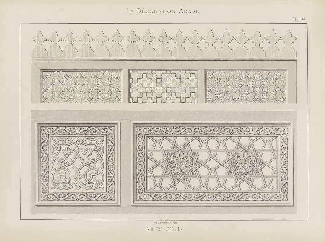 La Decoration Arabe Pl 92 Wall Art by Marpon et Flammarion - High-Resolution Digital Print