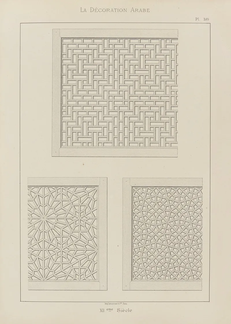 La Decoration Arabe Pl 96 Wall Art by Marpon et Flammarion - High-Resolution Digital Print