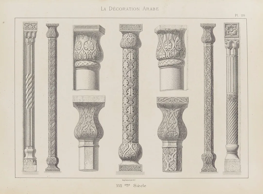 La Decoration Arabe Pl 97 Wall Art by Marpon et Flammarion - High-Resolution Digital Print