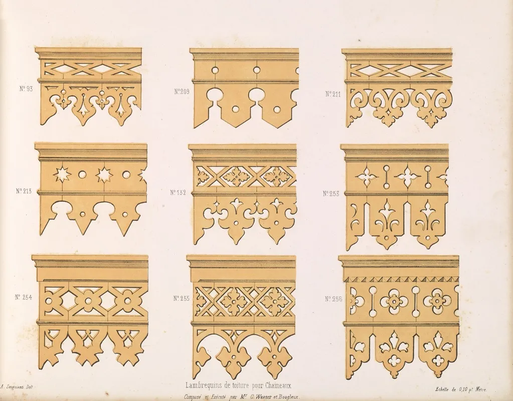 La Decoration En Bois Decoupe Pl 04 Wall Art by A. Sanguineti - High-Resolution Digital Print