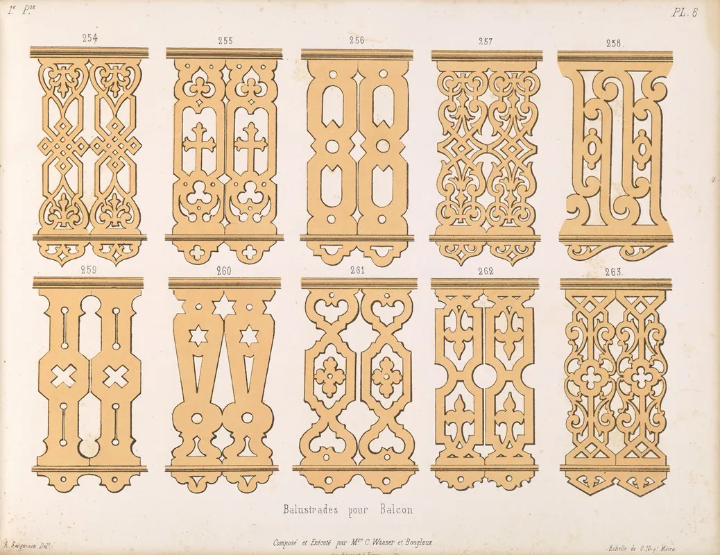 La Decoration En Bois Decoupe Pl 07 Wall Art by A. Sanguineti - High-Resolution Digital Print