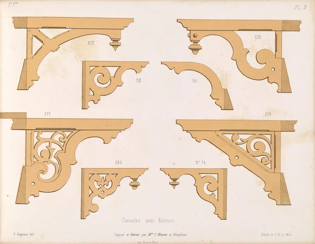 La Decoration En Bois Decoupe Pl 10 Wall Art by A. Sanguineti - High-Resolution Digital Print