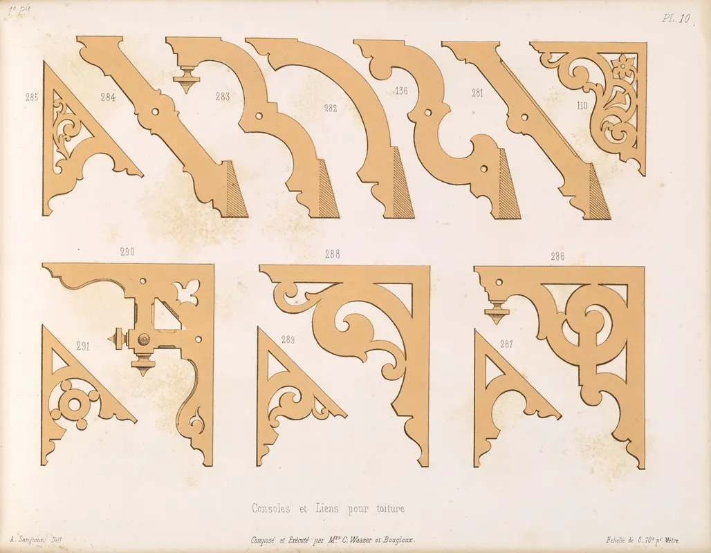 La Decoration En Bois Decoupe Pl 11 Wall Art by A. Sanguineti - High-Resolution Digital Print
