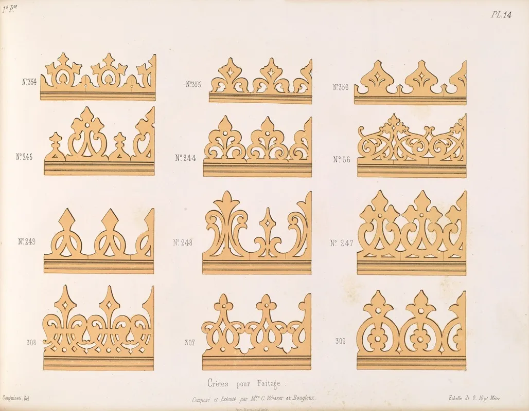 La Decoration En Bois Decoupe Pl 15 Wall Art by A. Sanguineti - High-Resolution Digital Print