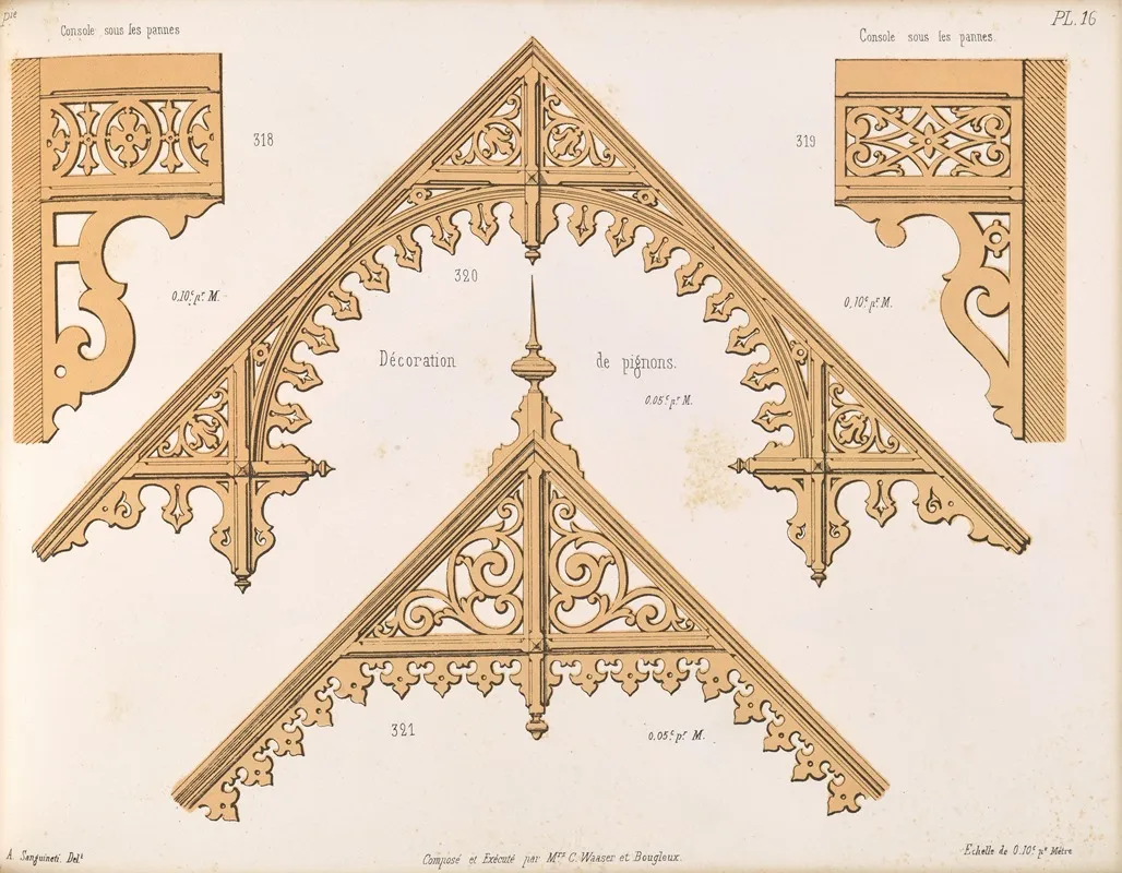 La Decoration En Bois Decoupe Pl 17 Wall Art by A. Sanguineti - High-Resolution Digital Print