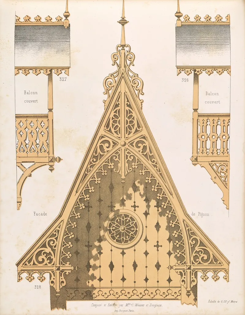 La Decoration En Bois Decoupe Pl 19 Wall Art by A. Sanguineti - High-Resolution Digital Print