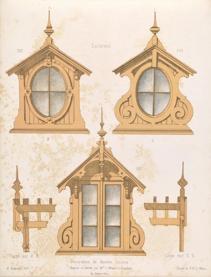 La Decoration En Bois Decoupe Pl 20 Wall Art by A. Sanguineti - High-Resolution Digital Print