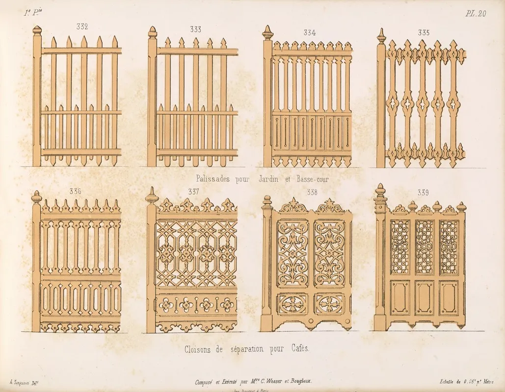 La Decoration En Bois Decoupe Pl 21 Wall Art by A. Sanguineti - High-Resolution Digital Print