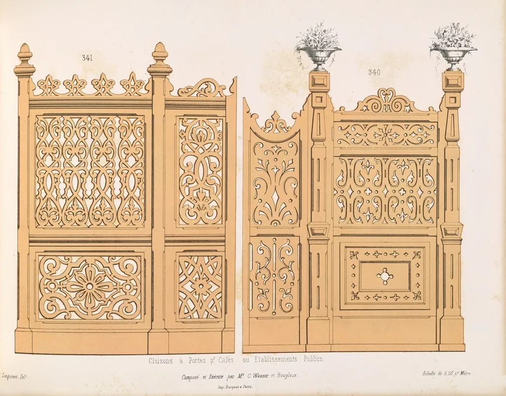 La Decoration En Bois Decoupe Pl 22 Wall Art by A. Sanguineti - High-Resolution Digital Print