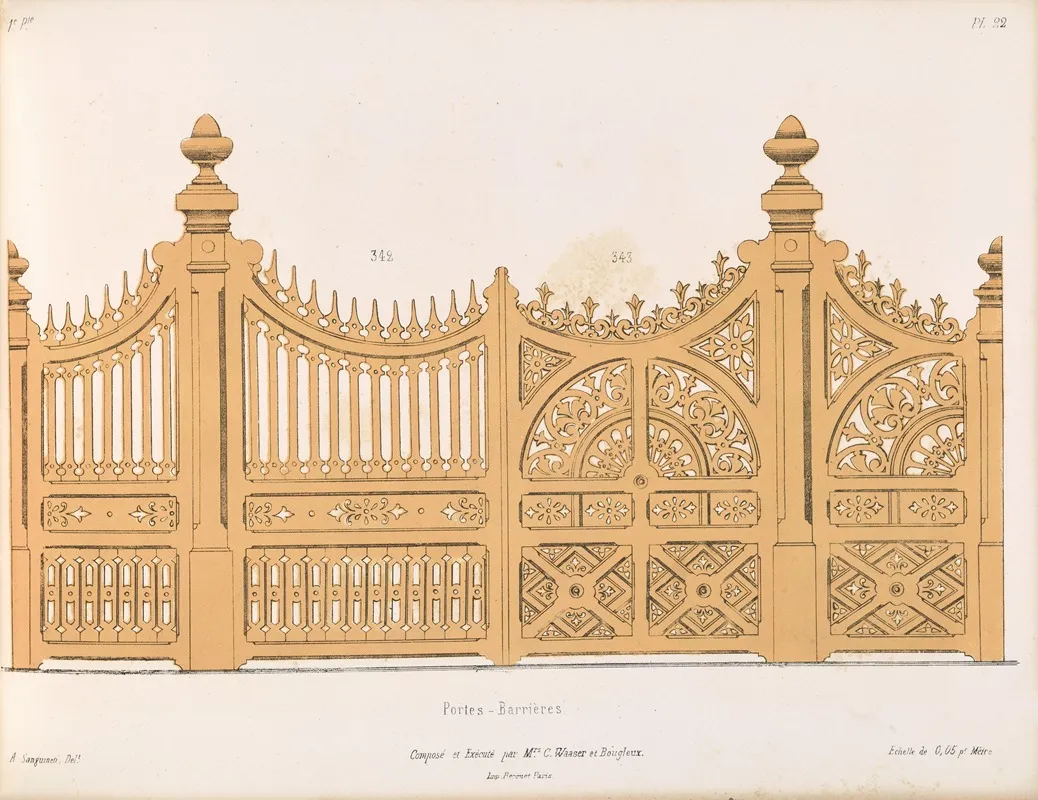La Decoration En Bois Decoupe Pl 23 Wall Art by A. Sanguineti - High-Resolution Digital Print