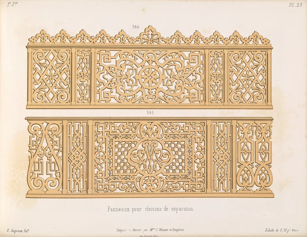 La Decoration En Bois Decoupe Pl 24 Wall Art by A. Sanguineti - High-Resolution Digital Print