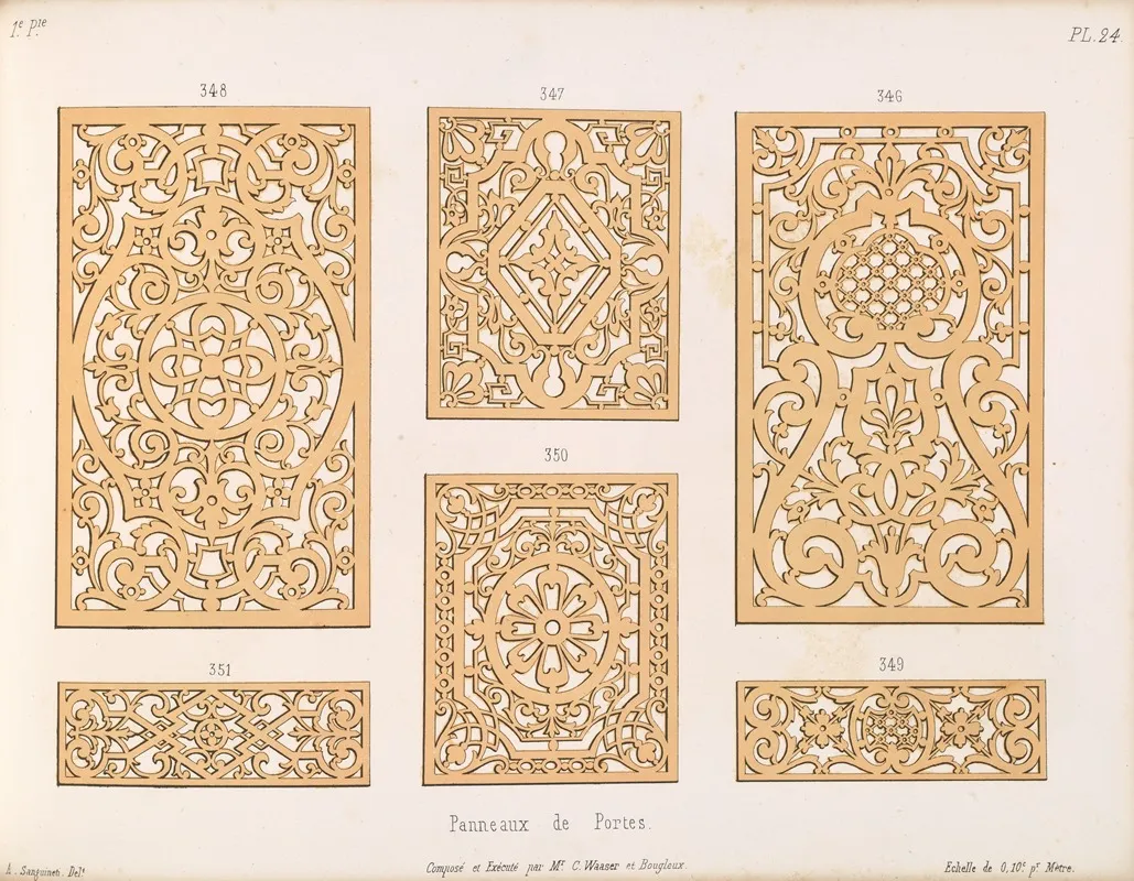 La Decoration En Bois Decoupe Pl 25 Wall Art by A. Sanguineti - High-Resolution Digital Print
