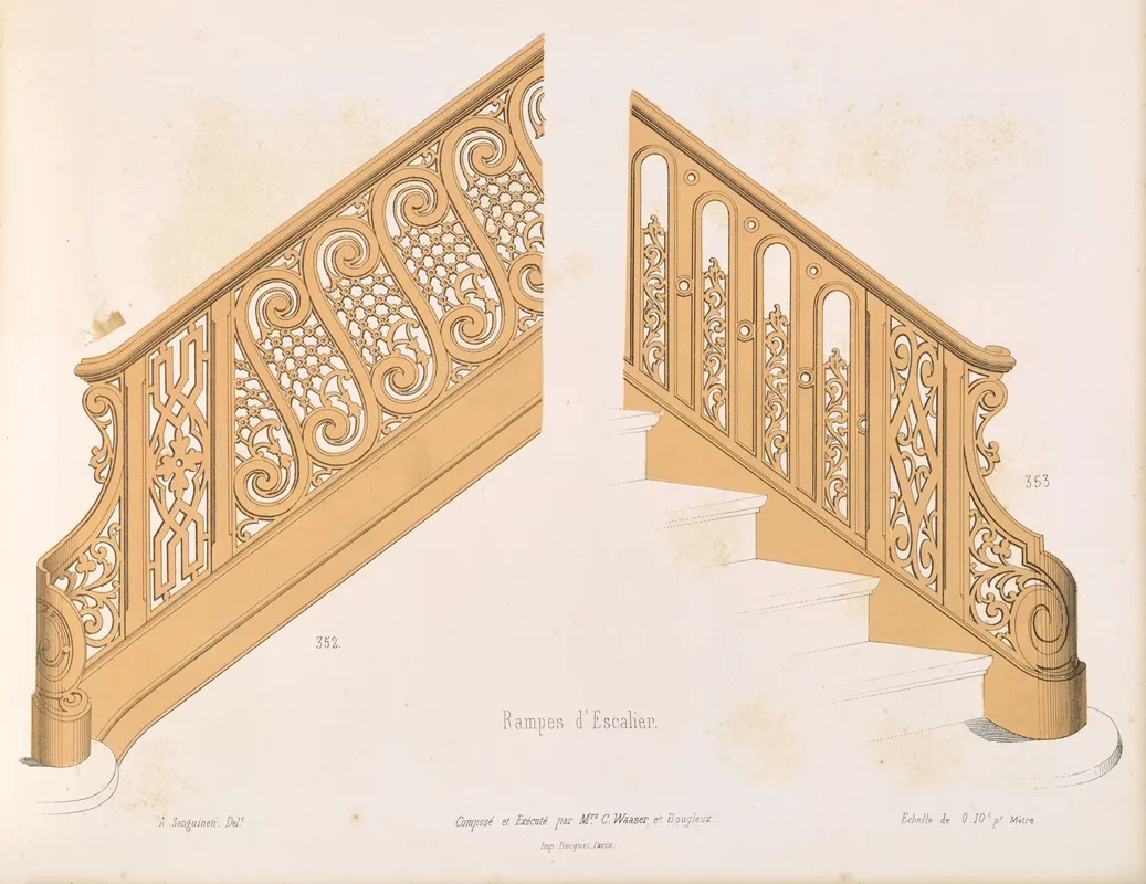 La Decoration En Bois Decoupe Pl 26 Wall Art by A. Sanguineti - High-Resolution Digital Print