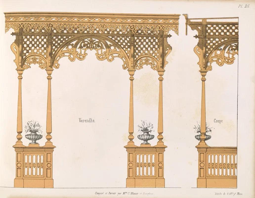 La Decoration En Bois Decoupe Pl 27 Wall Art by A. Sanguineti - High-Resolution Digital Print