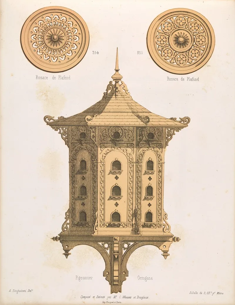 La Decoration En Bois Decoupe Pl 28 Wall Art by A. Sanguineti - High-Resolution Digital Print