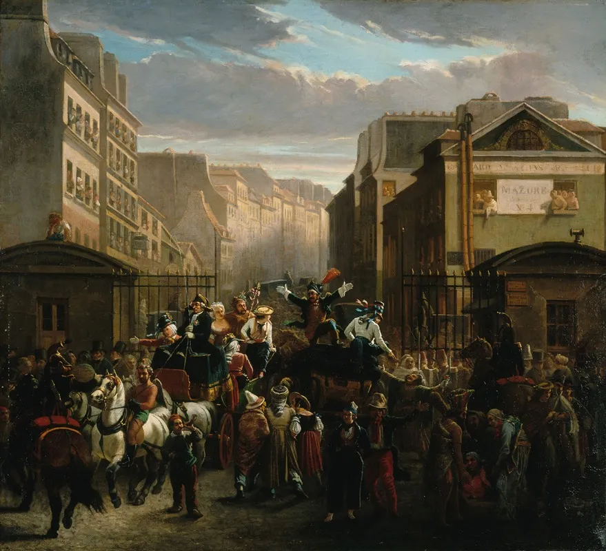 La Descente De La Courtille Wall Art by Charles Nanteuil - High-Resolution Digital Print