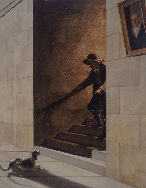 La Descente De Lescalier Wall Art by Louis-Léopold Boilly - High-Resolution Digital Print