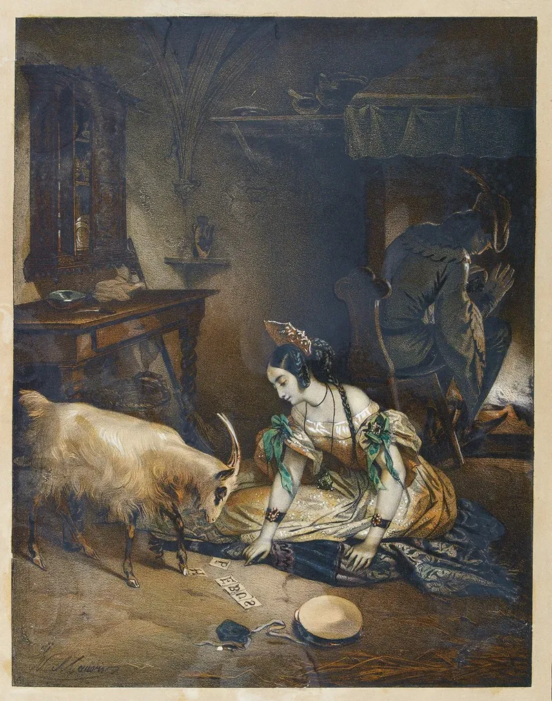 La Esmeralda Et Gringoire Wall Art by Nicolas Eustache Maurin - High-Resolution Digital Print