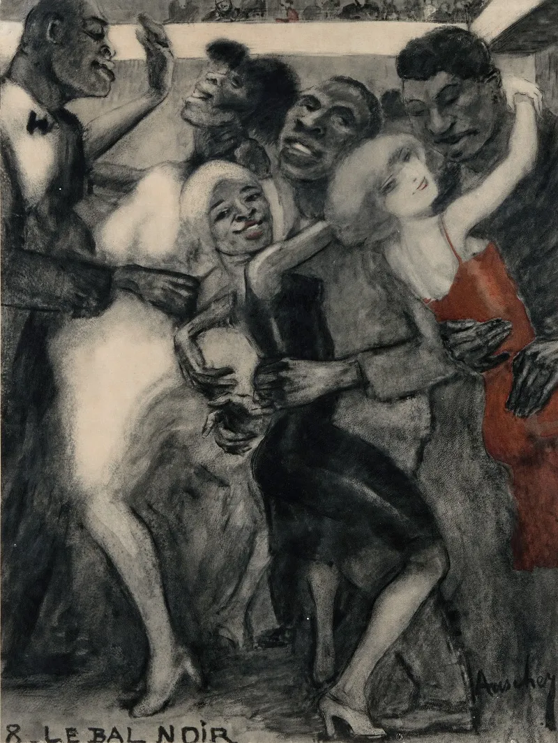 La Faune Des Dancings Pl 03 Wall Art by Jean Auscher - High-Resolution Digital Print