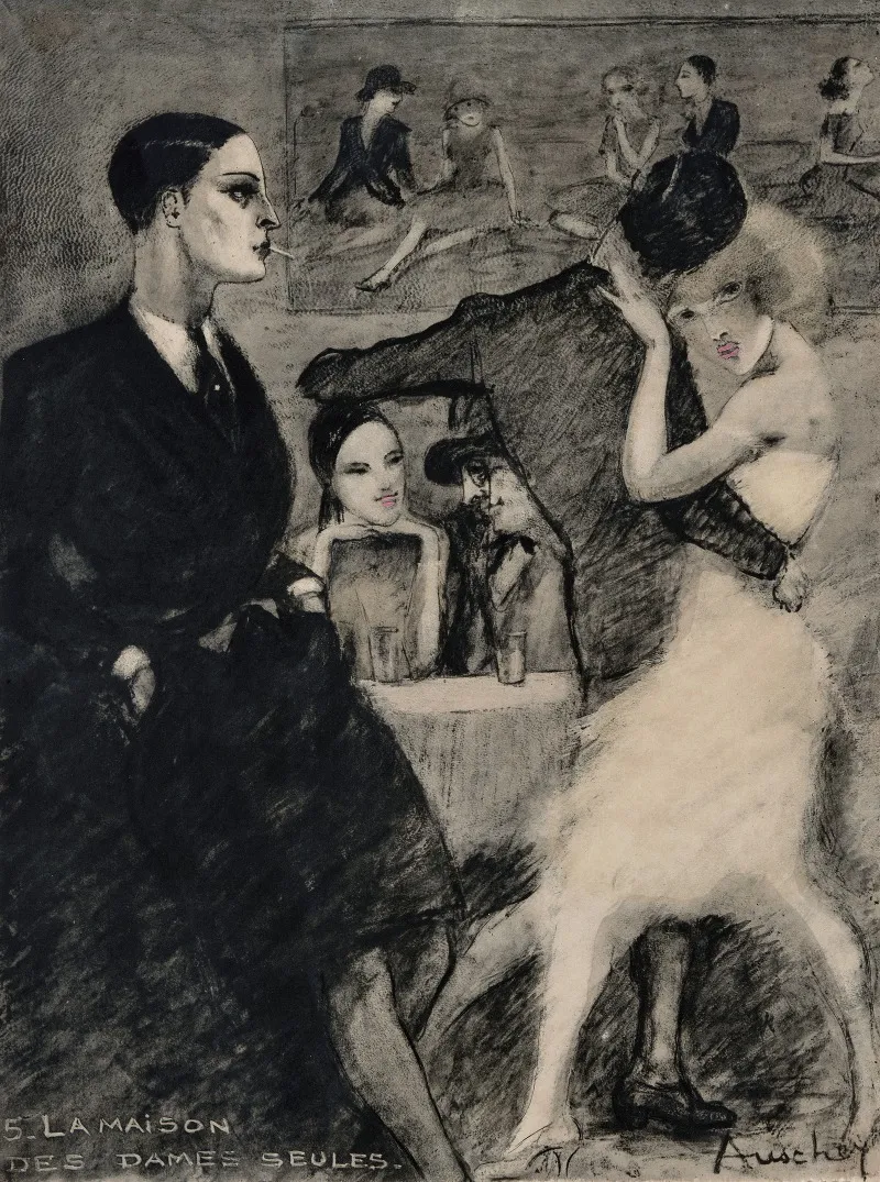 La Faune Des Dancings Pl 04 Wall Art by Jean Auscher - High-Resolution Digital Print