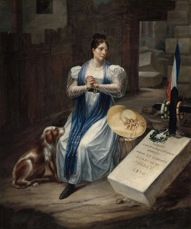 La Femme Au Chien 2 Wall Art by L. S. Jean - High-Resolution Digital Print
