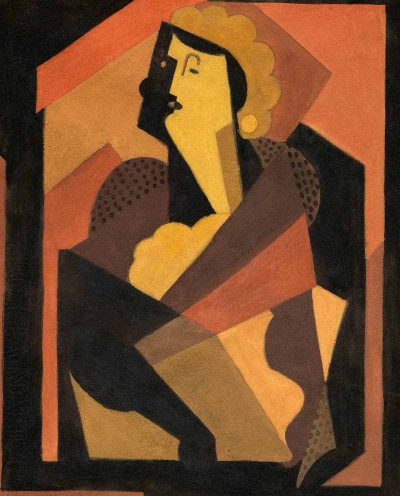 La Femme Au Gant Noir Wall Art by Albert Gleizes - High-Resolution Digital Print