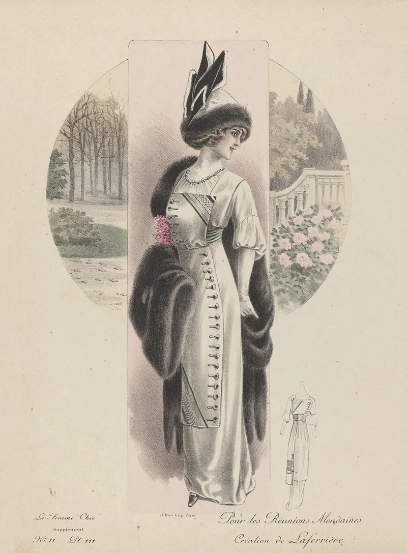 La Femme Chic Pour Les Reunions Mondaines Wall Art by J Bas - High-Resolution Digital Print