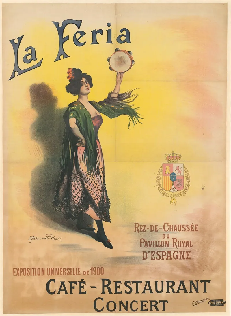 La Feria Exposition Universelle De 1900 Wall Art by Ferdinand Pollack - High-Resolution Digital Print