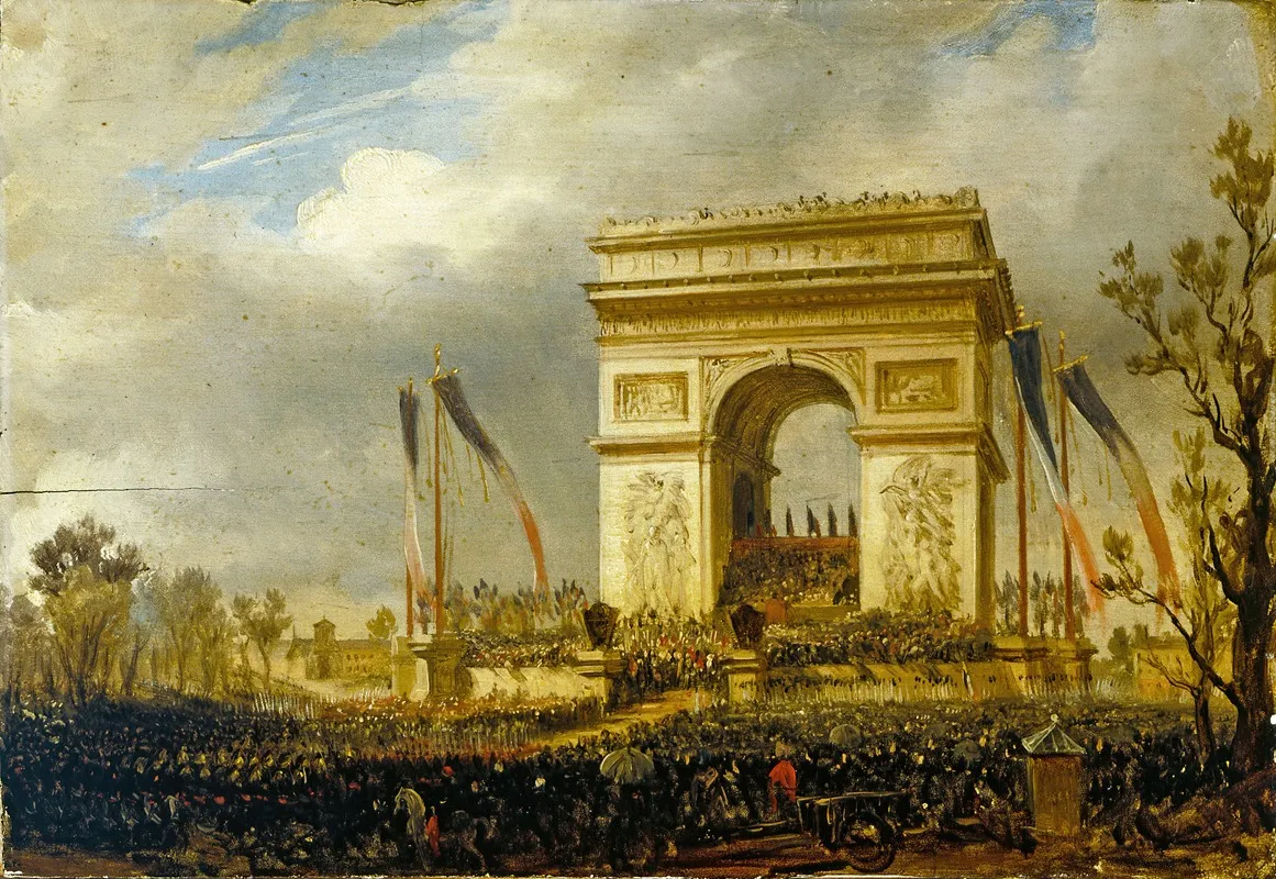 La Fete De La Fraternite Le 20 Avril 1848 Place De Letoile Distribution Des Drapeaux A La Garde Nationale Wall Art by Hippolyte Sébron - High-Resolution Digital Print