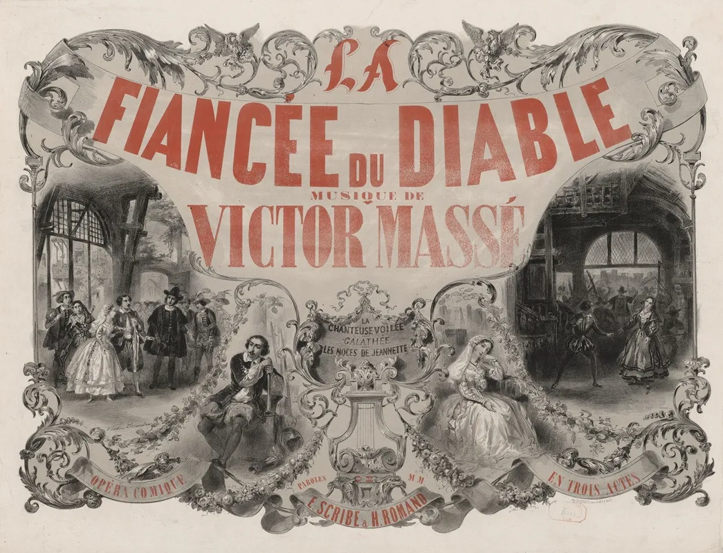 La Fiancee Du Diable Musique De Victor Masse Wall Art by Victor Coindre - High-Resolution Digital Print