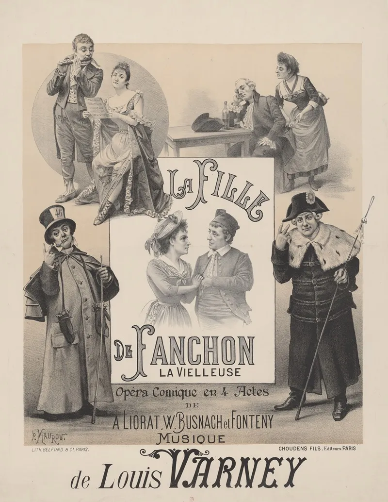 La Fille De Fanchon La Vielleuse Opera Comique En 4 Actes Musique De Louis Varney Wall Art by Paul Maurou - High-Resolution Digital Print