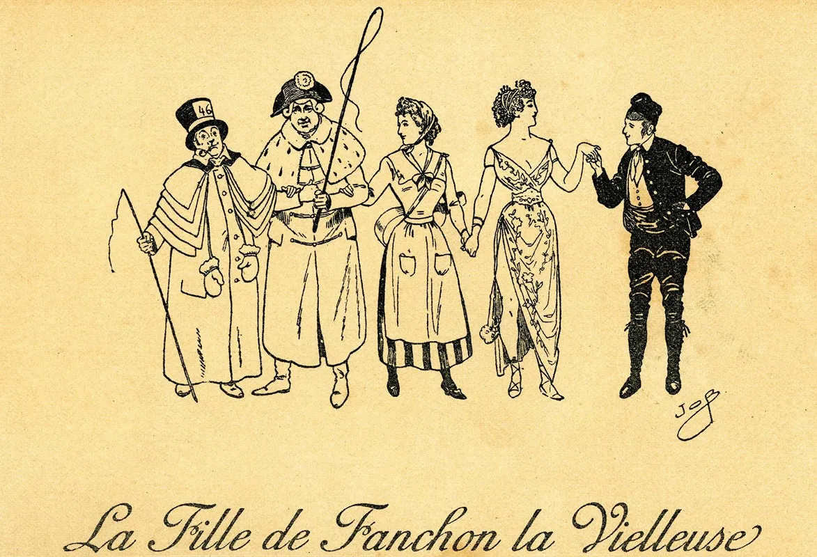 La Fille De Fanchon La Vielleuse Wall Art by Job - High-Resolution Digital Print