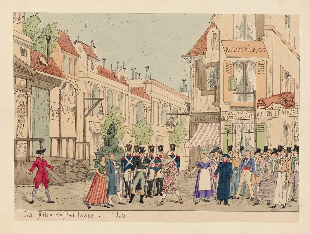 La Fille De Paillasse Ier Acte Wall Art by Georges Sauvage - High-Resolution Digital Print