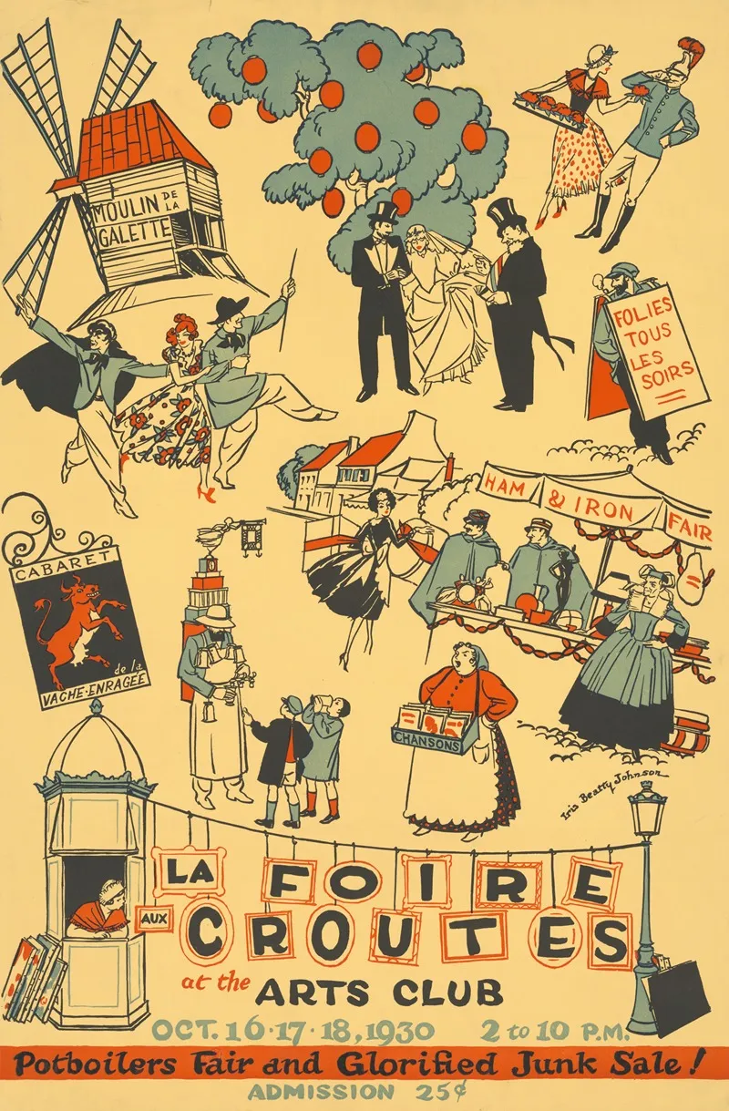 La Foire Aux Croutes At The Arts Club 3 Wall Art by Iris Beatty Johnson - High-Resolution Digital Print