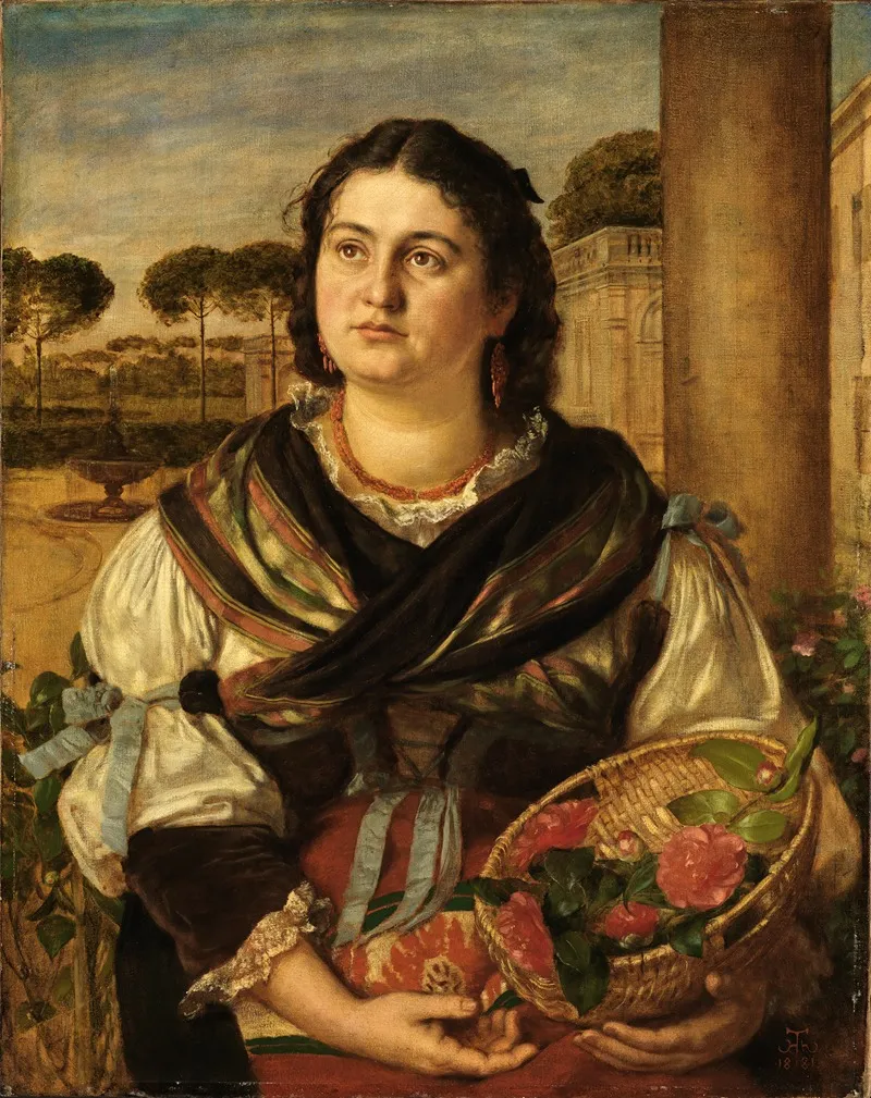 La Giardiniera Wall Art by Hans Thoma - High-Resolution Digital Print