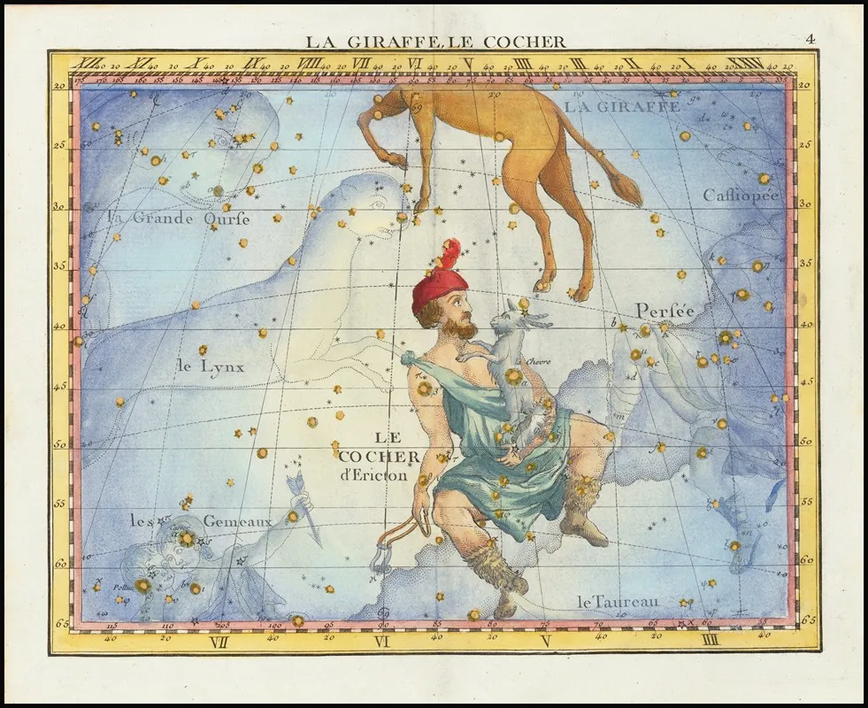 La Giraffe Le Cocher Wall Art by John Flamsteed - High-Resolution Digital Print
