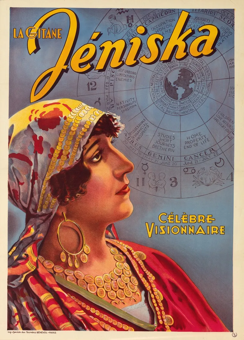 La Gitane Jeniska Celebre Visionnaire Wall Art by Imp. Spéciale des Tournées Bénévol - High-Resolution Digital Print