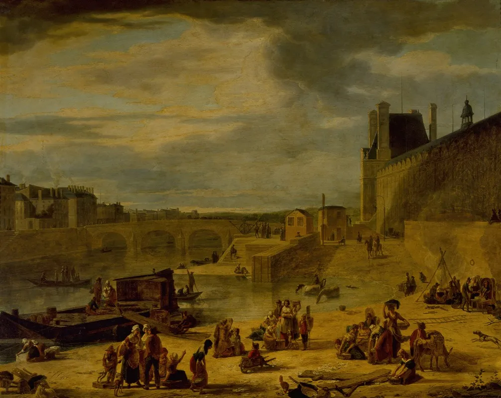 La Grande Galerie Du Louvre Et Le Pont Royal Vus Du Port Saint Nicolas