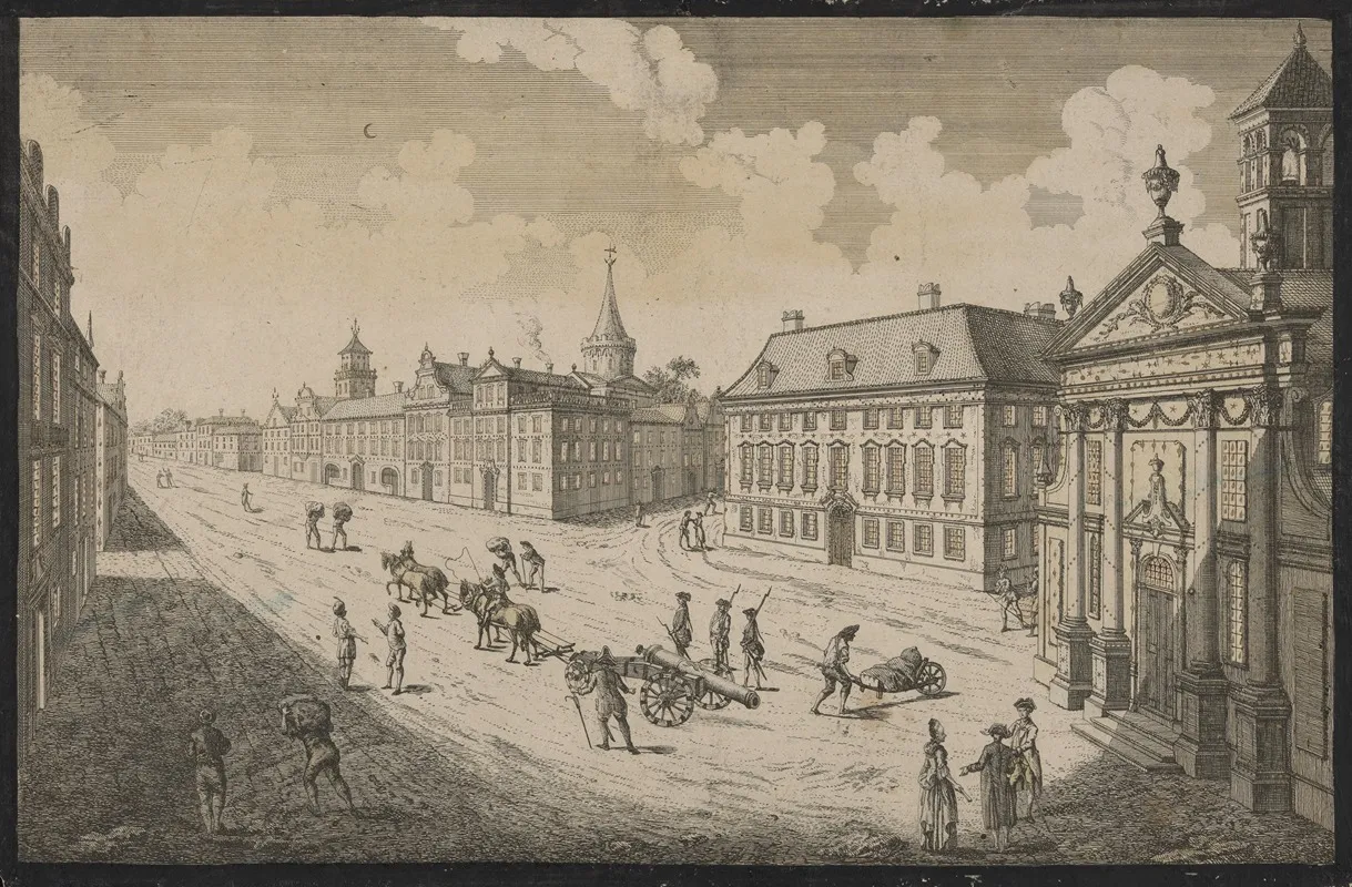 La Grande Rue A Boston The Main Road In Boston Wall Art by Franz Xaver Habermann - High-Resolution Digital Print