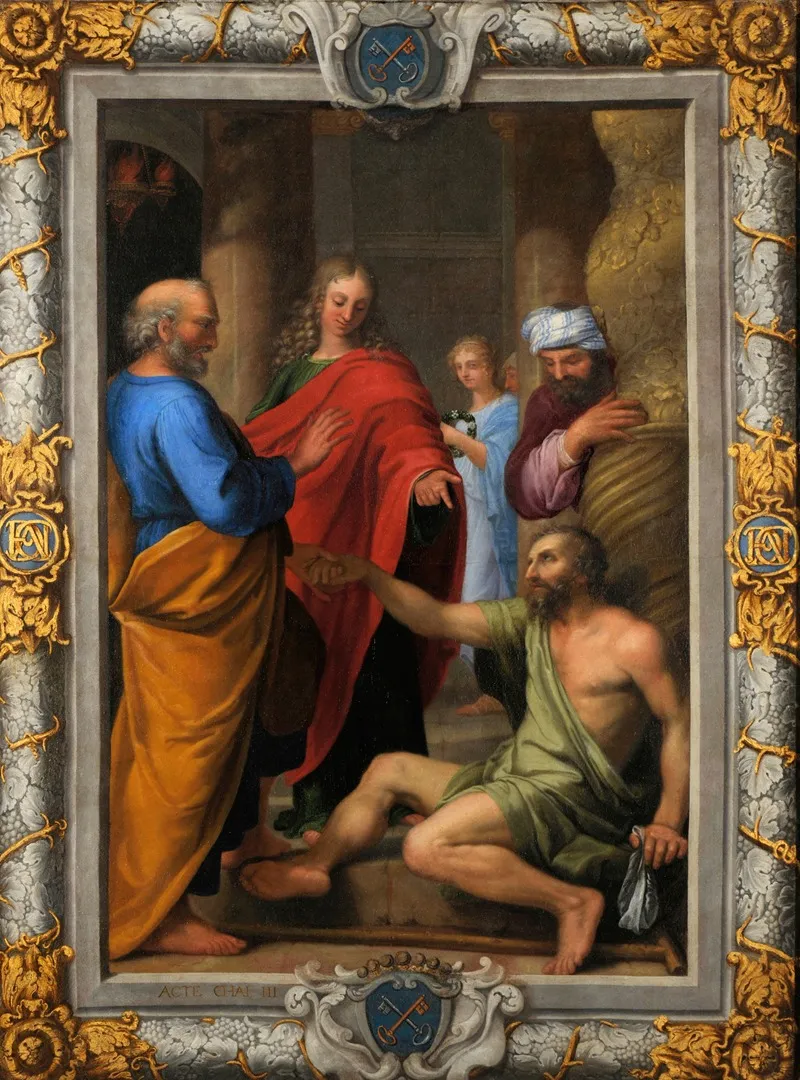 La Guerison Du Paralytique Par Saint Pierre Et Saint Jean 2 Wall Art by Jean Hélart - High-Resolution Digital Print