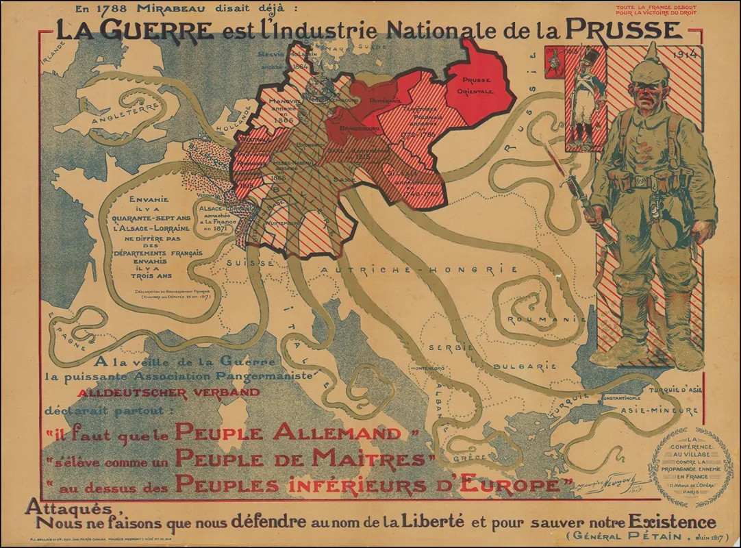 La Guerre Est Lindustrie Nationale De La Prusse 2 Wall Art by Maurice Louis Henri Neumont - High-Resolution Digital Print