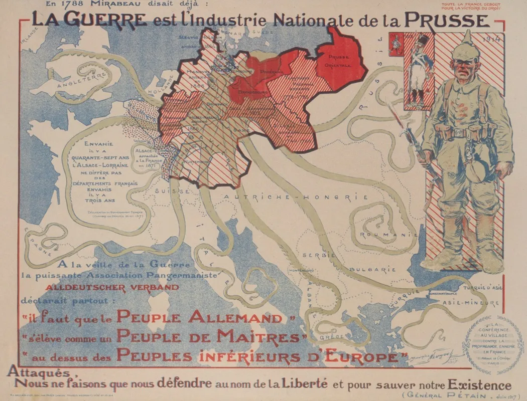 La Guerre Est Lindustrie Nationale De La Prusse Wall Art by Maurice Louis Henri Neumont - High-Resolution Digital Print