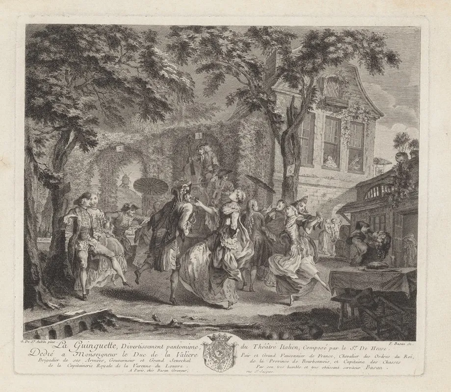 La Guinguette Wall Art by Gabriel Jacques de Saint-Aubin - High-Resolution Digital Print