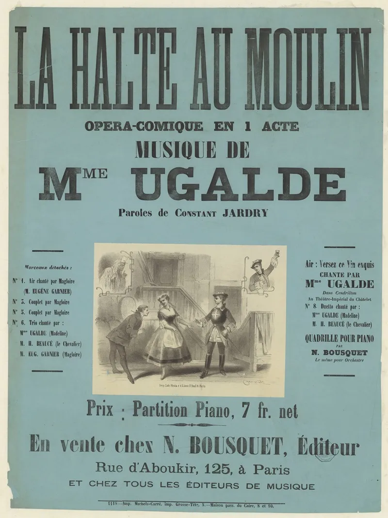 La Halte Au Moulin Wall Art by Antonin-Marie Chatinière - High-Resolution Digital Print