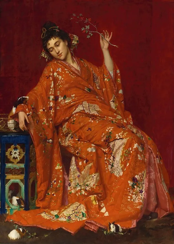 La Japonaise 2 Wall Art by Emile Villa - High-Resolution Digital Print