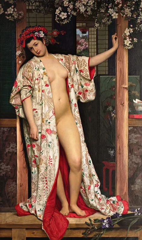 La Japonaise Au Bain Wall Art by James Tissot - High-Resolution Digital Print